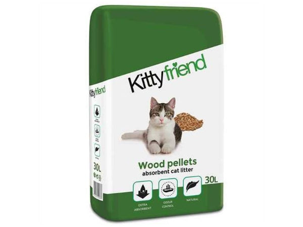 Kitty Friend Wood Pellet Cat Litter 30l homeland ie