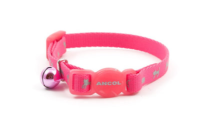 Hi Vis Safety Cat Collar Pink