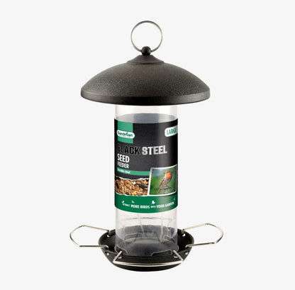 Gardman Black Steel Large Seed Bird Feeder