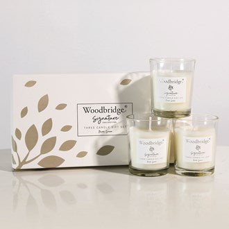 Linen Triple Candle Set