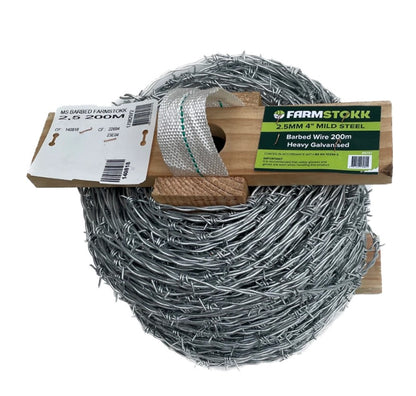 Farmstokk 2.5mm Mild Steel Barbed Wire 200m