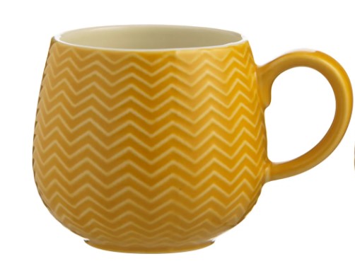 Mason Cash Embossed Chevron Ochre Mug