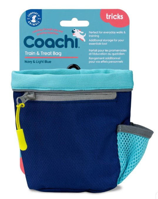 Coachi Dog Train &amp; Treat Bag - Navy &amp; Blue