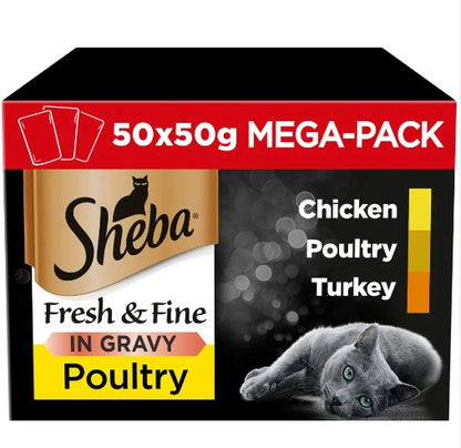 Sheba Fresh &amp; Fine - Cat Food Poultry Selection 50x50g