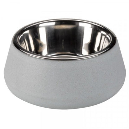 Floorgrip Bamboo &amp; Stainless Steel Pet Bowl - Sky Blue