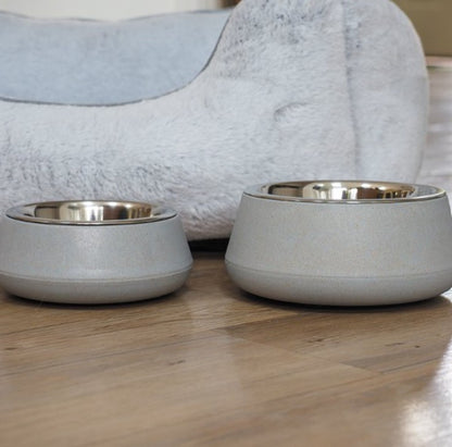 Floorgrip Bamboo &amp; Stainless Steel Pet Bowl - Sky Blue