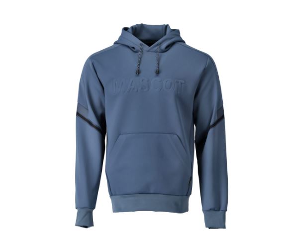 Mascot 22186 Fleece Hoodie With Mascot Logo Stone Blue