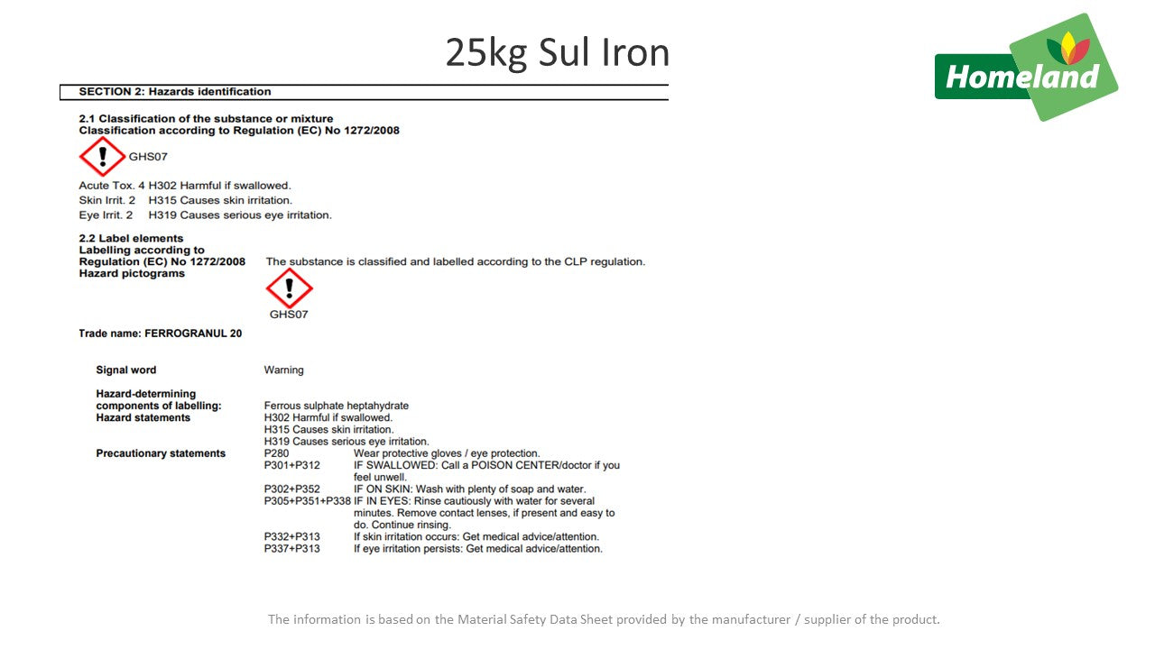 25kg Sul Iron