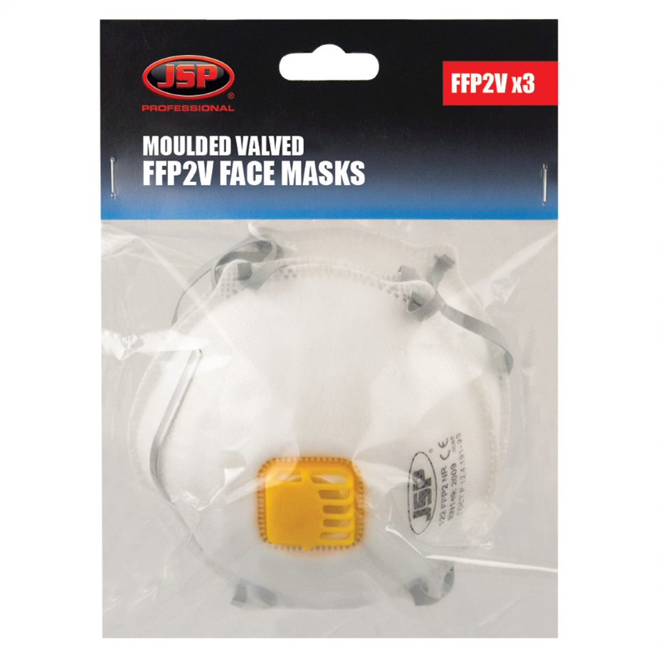 Moulded Valve Face Mask - 3 Pack