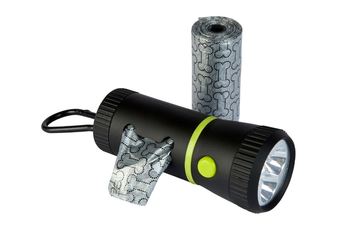 Dog Walk Torch &amp; Poo Bag Dispenser