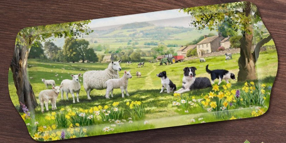 Collie And Sheep Medium Tray