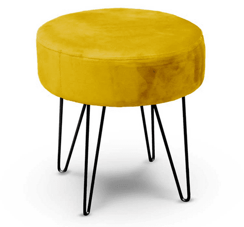 Stool Davy 35 X 40cm Bamboo Yellow