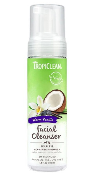 Tropiclean Tearless Waterless Facial Cleanser 220ml