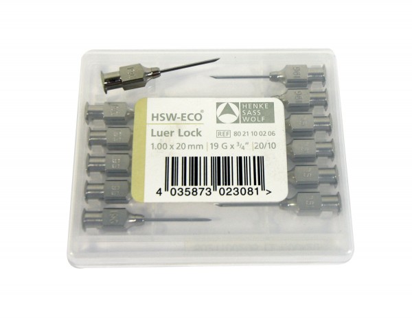 Hyperdermic Needle Hypoderm with Leur Lock 19G x 20mm