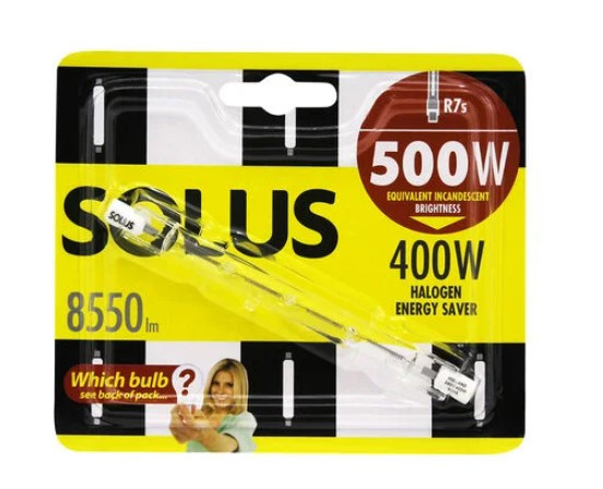Solus 500w = 400w Halogen J118 Light Bulb