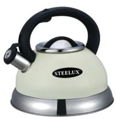 Cream Steelex Whistling Kettle 2.7lt